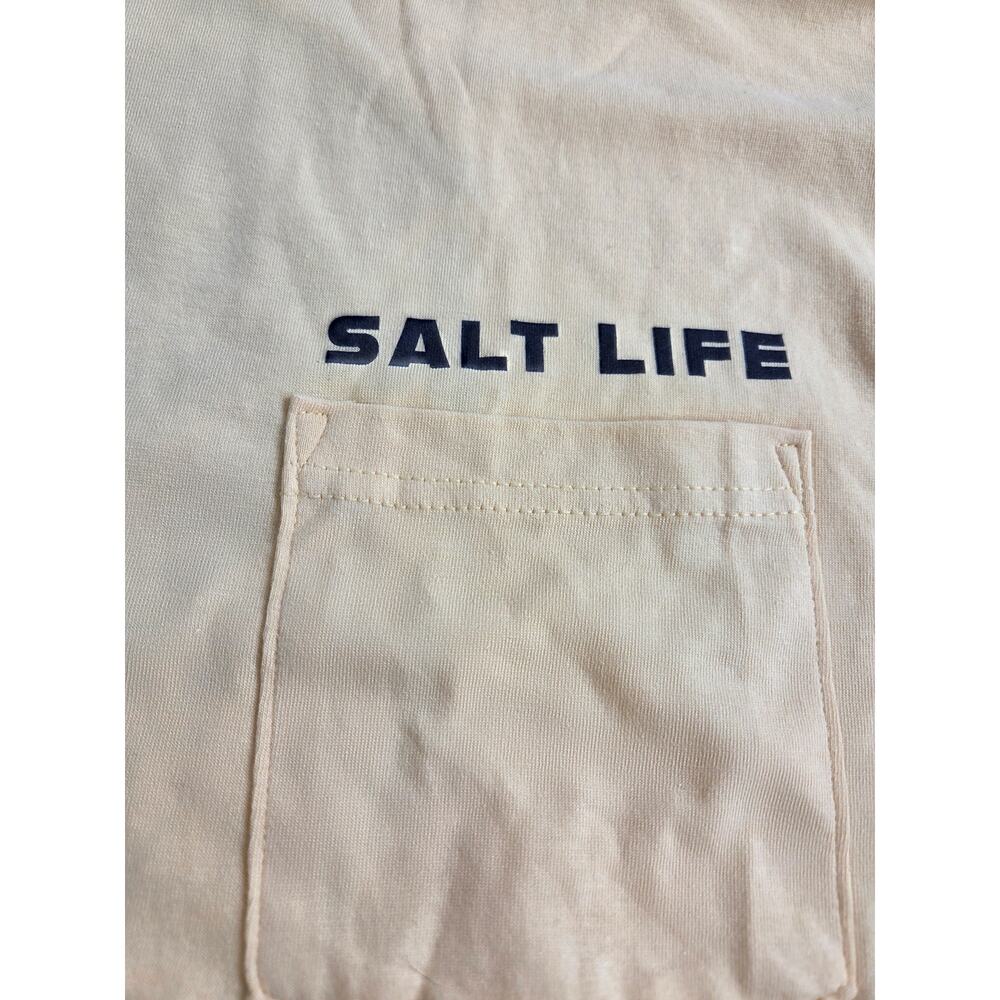 Salt Life Men's Cotton 2XL Long Sleeve Shirt Butter Yellow - Picture 4 of 7